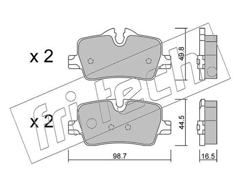 Brake Pad Set, disc brake (Double cloth)  Art. 12640