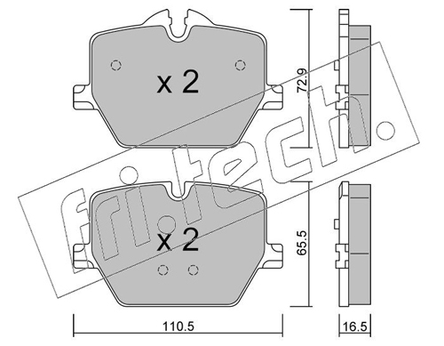 Brake Pad Set, disc brake (Double cloth)  Art. 12660