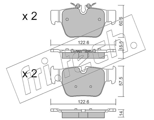 Brake Pad Set, disc brake (In front)  Art. 12670