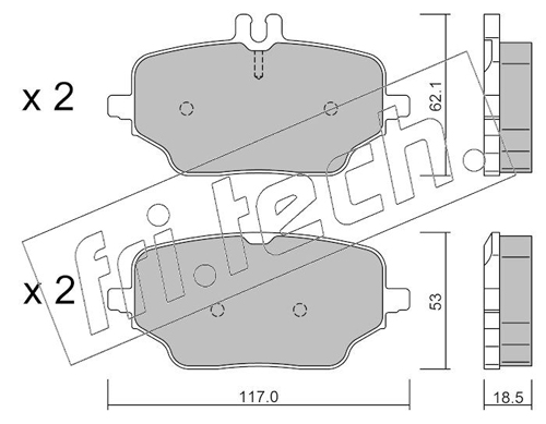 Brake Pad Set, disc brake  Art. 12730