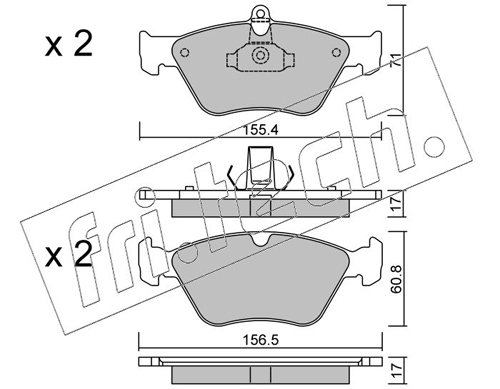 Brake Pad Set, disc brake (Front axle)  Art. 1300