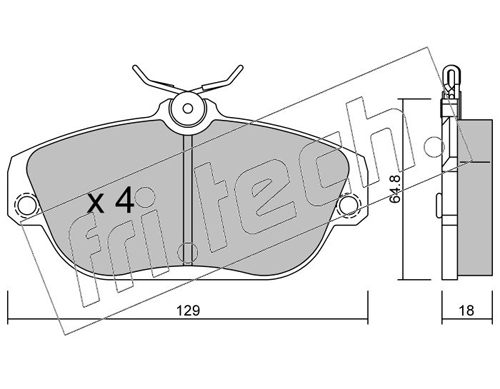 Brake Pad Set, disc brake (Front axle)  Art. 1340