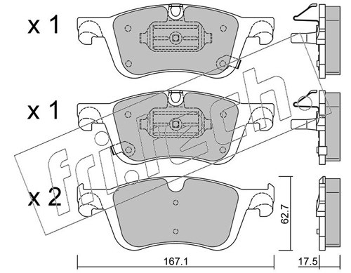 Brake Pad Set, disc brake  Art. 13650