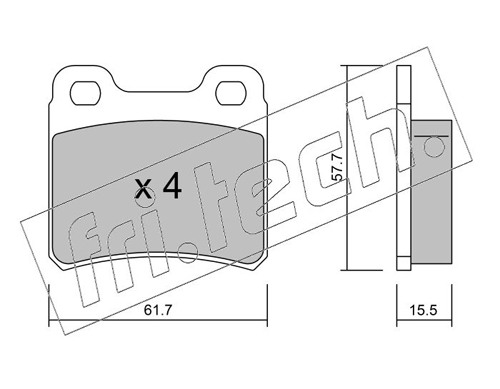 Brake Pad Set, disc brake (Rear axle)  Art. 1430