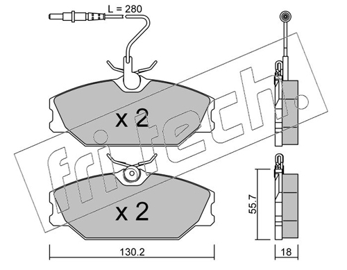 Brake Pad Set, disc brake (Front axle)  Art. 1440