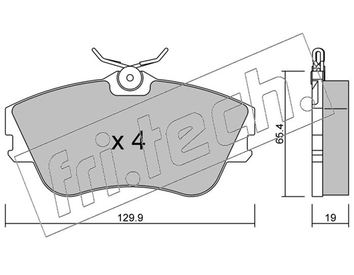 Brake Pad Set, disc brake (Front axle)  Art. 1670