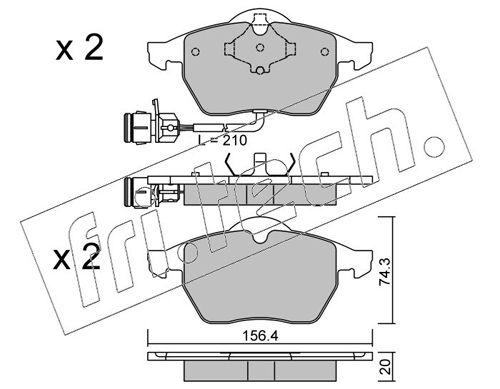 Brake Pad Set, disc brake (Front axle)  Art. 1880