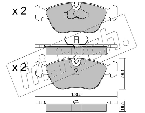 Brake Pad Set, disc brake (Front axle)  Art. 1890