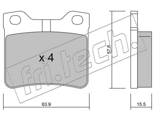 Brake Pad Set, disc brake (Rear axle)  Art. 1991