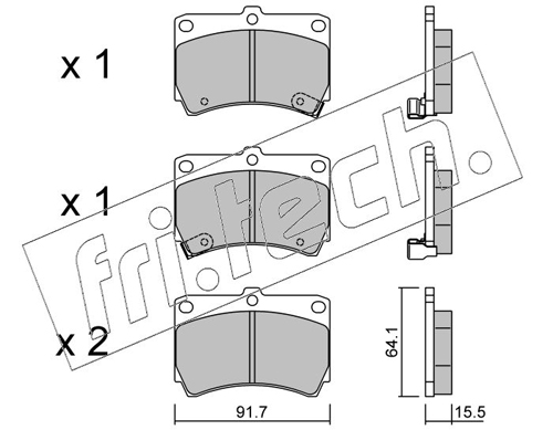 Brake Pad Set, disc brake (Front axle)  Art. 2030