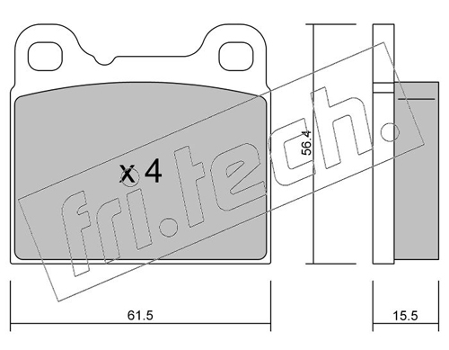 Brake Pad Set, disc brake (Rear axle)  Art. 2090