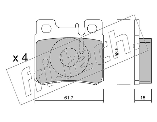 Brake Pad Set, disc brake (Rear axle)  Art. 2120