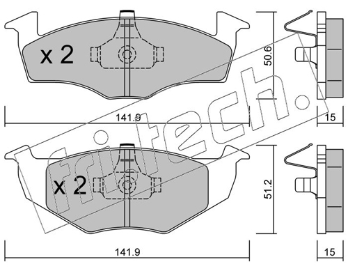 Brake Pad Set, disc brake (Front axle)  Art. 2152