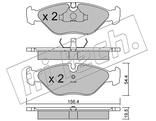 Brake Pad Set, disc brake (Front axle)  Art. 2180