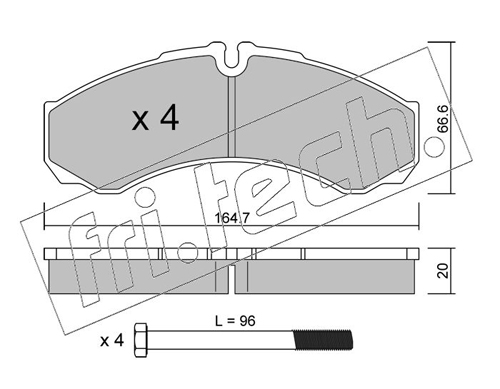 Brake Pad Set, disc brake (Front axle)  Art. 2210