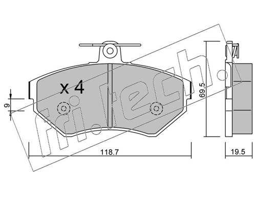 Brake Pad Set, disc brake (Front axle)  Art. 2240