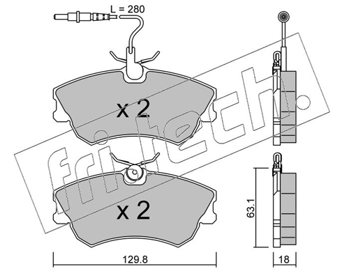 Brake Pad Set, disc brake (Front axle)  Art. 2310