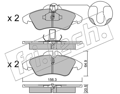 Brake Pad Set, disc brake (Front axle)  Art. 2650