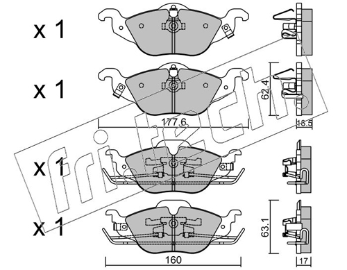 Brake Pad Set, disc brake (Front axle)  Art. 2660