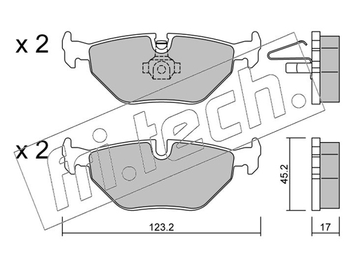 Brake Pad Set, disc brake (Rear axle)  Art. 2700