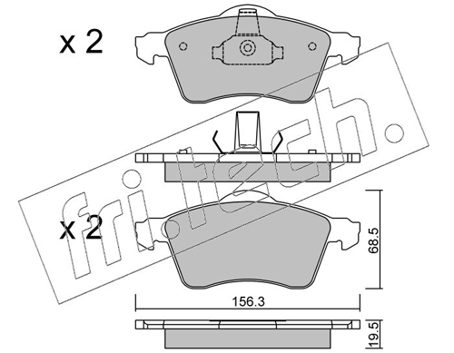 Brake Pad Set, disc brake (Front axle)  Art. 2720