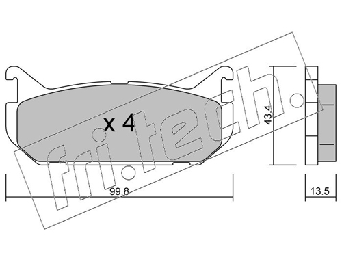 Brake Pad Set, disc brake (Rear axle)  Art. 3120