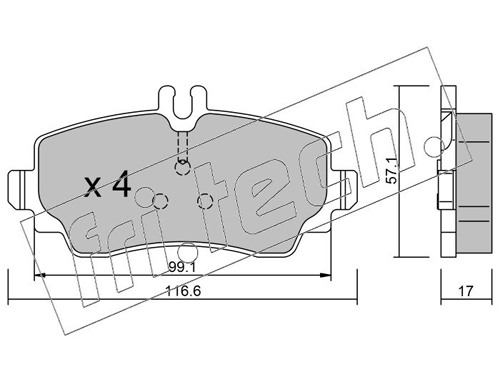 Brake Pad Set, disc brake (Front axle)  Art. 3190