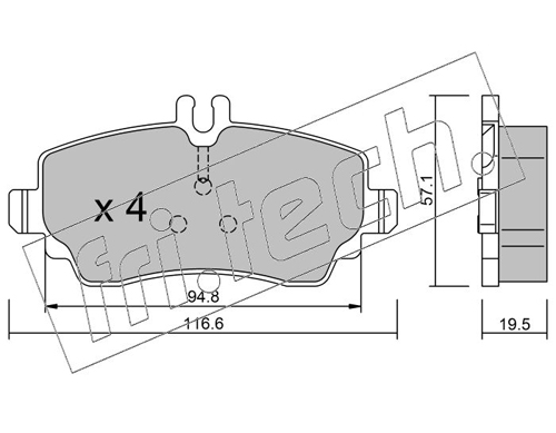 Brake Pad Set, disc brake (Front axle)  Art. 3191