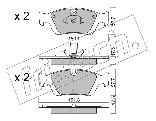 Brake Pad Set, disc brake (Front axle)  Art. 3210