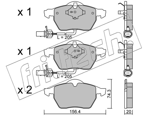 Brake Pad Set, disc brake (Front axle)  Art. 3230