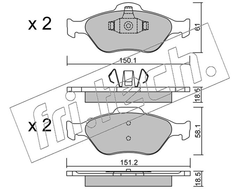 Brake Pad Set, disc brake (Front axle)  Art. 3250