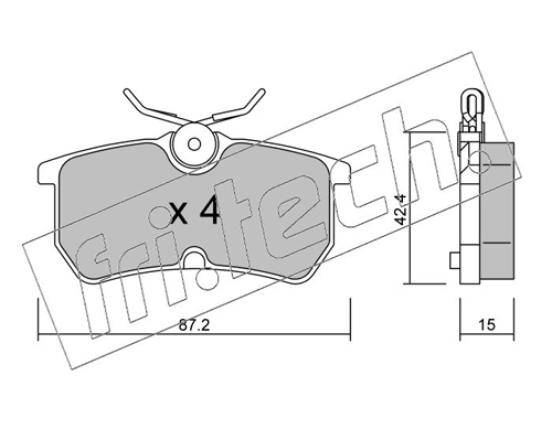 Brake Pad Set, disc brake (Rear axle)  Art. 3260