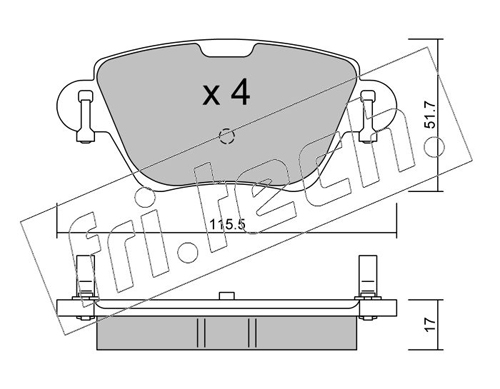 Brake Pad Set, disc brake (Rear axle)  Art. 3280