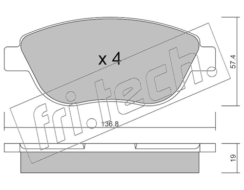 Brake Pad Set, disc brake (Front axle)  Art. 3311