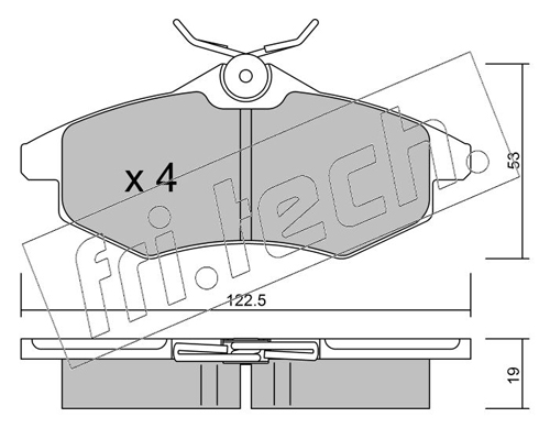 Brake Pad Set, disc brake (Front axle)  Art. 3370