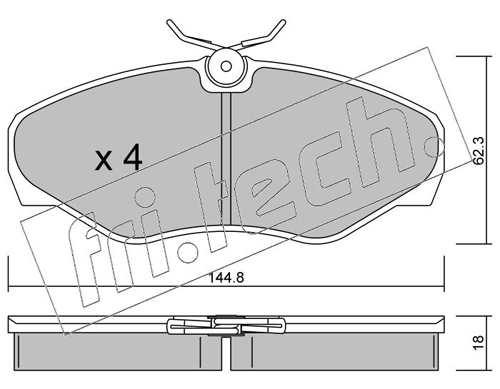 Brake Pad Set, disc brake (Front axle)  Art. 3472