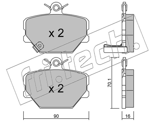 Brake Pad Set, disc brake (Front axle)  Art. 3500