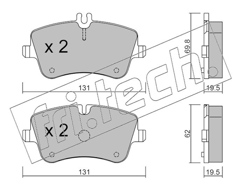 Brake Pad Set, disc brake (Front axle)  Art. 3510