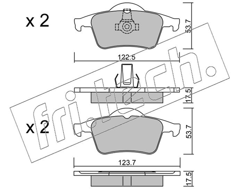 Brake Pad Set, disc brake (Rear axle)  Art. 3570