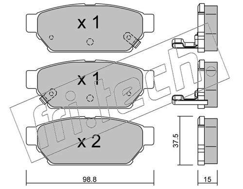 Brake Pad Set, disc brake (Rear axle)  Art. 4110