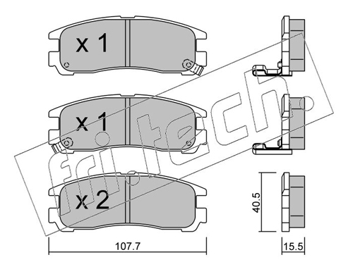 Brake Pad Set, disc brake (Rear axle)  Art. 4130