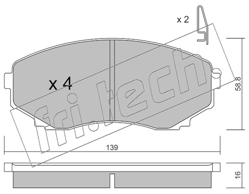 Brake Pad Set, disc brake (Front axle)  Art. 4930