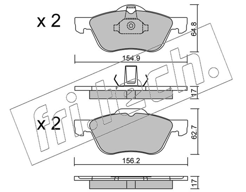 Brake Pad Set, disc brake (Front axle)  Art. 5050