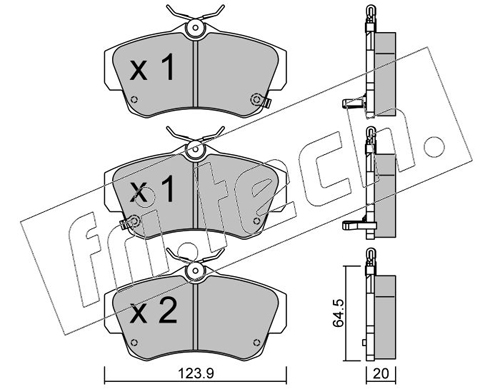 Brake Pad Set, disc brake (Front axle)  Art. 5370