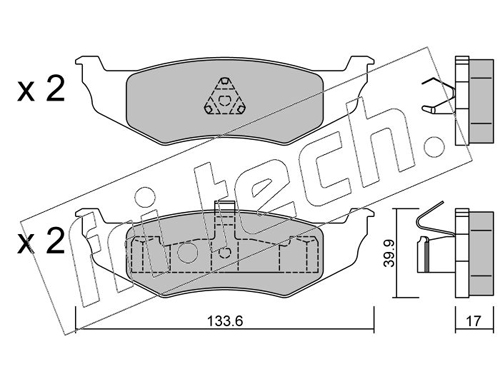 Brake Pad Set, disc brake (Rear axle)  Art. 5380