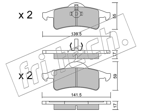 Brake Pad Set, disc brake (Rear axle)  Art. 5420