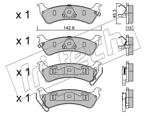 Brake Pad Set, disc brake (Rear axle)  Art. 5430