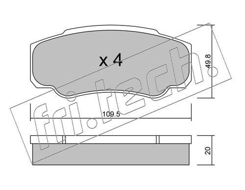 Brake Pad Set, disc brake (Rear axle)  Art. 5480