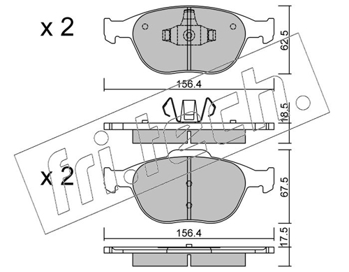 Brake Pad Set, disc brake (Front axle)  Art. 5490