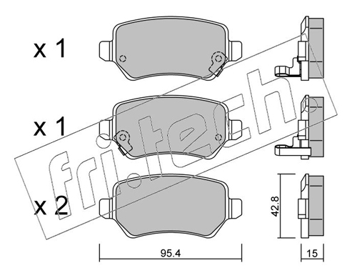 Brake Pad Set, disc brake (Rear axle)  Art. 5580